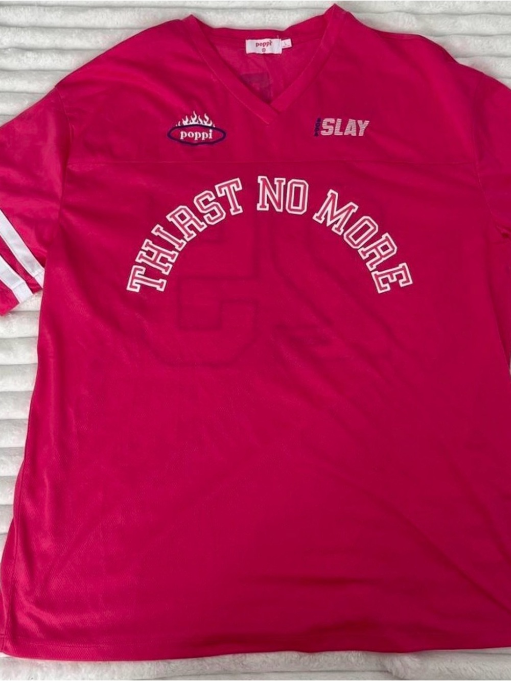 Poppi x Target Hot Pink 'Thirst No More' Graphic Jersey #25 Sz L